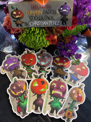 Sticker Pack "Haunted Pumpkin Patch"  by Christian Perez