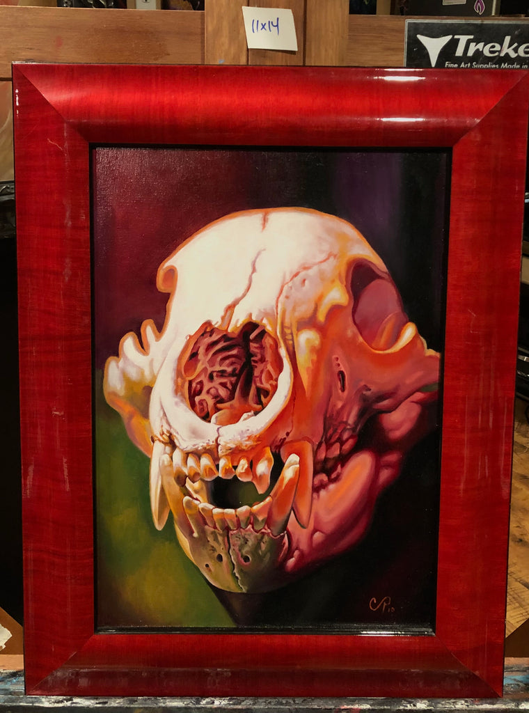 Original Oil Painting "Bear Skull" by Christian Perez