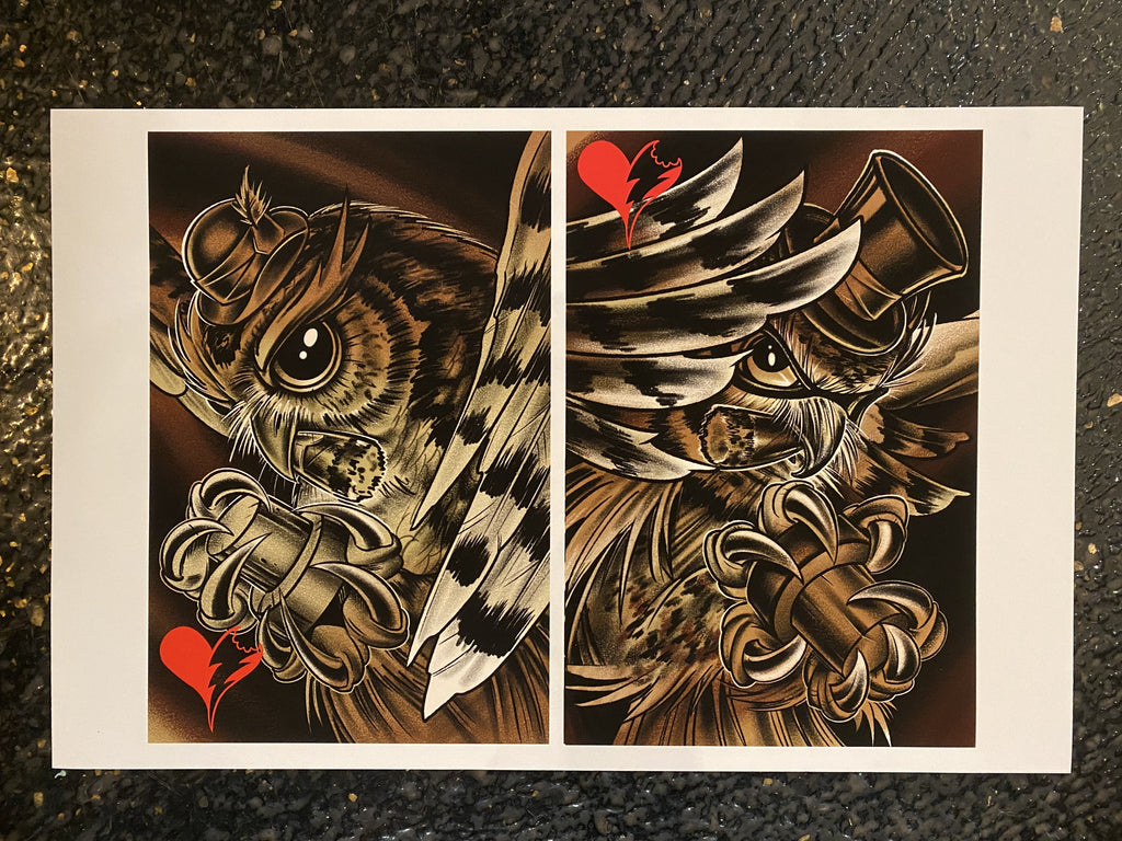 Limited Edition Print "Prohibition Owls" by Joe Capobianco